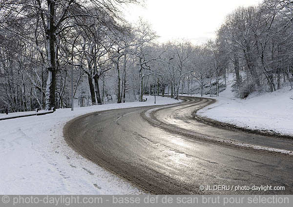 parc de Cointe sous la neige